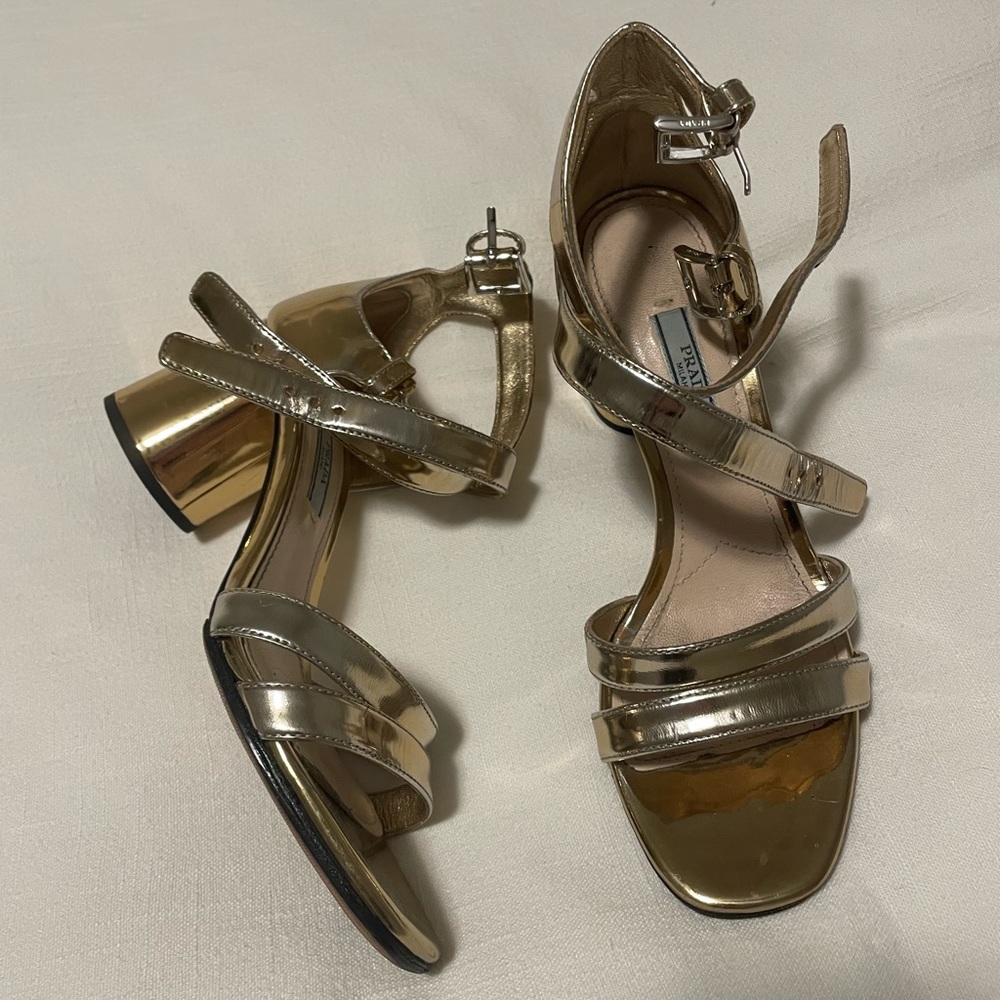 PRADA - Sandals - Gold - Picture 2 of 4